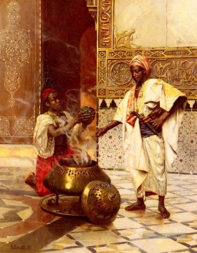Dans l’Alhambra Arabian peintre Rudolf Ernst Peinture à l'huile